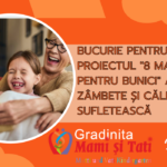 Ziua de 8 Martie este dedicată, în mod tradițional, mamelor, bunicilor și tuturor femeilor care ne înfrumusețează viața. Anul acesta, copiii de la Grădinița Mami și Tati au pregătit o surpriză de suflet pentru bunicii și bunicile de la Centrul Rezidențial Sf. Teodora din sectorul 4 al Capitalei. Prin proiectul „8 Martie pentru bunici”, ne dorim să aducem bucurie și lumină în inimile celor care, de prea multe ori, sunt uitați. Un gest simplu, dar plin de emoție Pentru mulți dintre vârstnicii aflați în centre rezidențiale, zilele trec adesea în singurătate. Tocmai de aceea, copiii noștri vor merge în vizită pe 8 Martie pentru a aduce un strop de căldură sufletească. Ei vor oferi flori și mici cadouri, vor participa la un atelier interactiv de confecționat felicitări și vor petrece timp prețios alături de bunici, citindu-le povești. „Este foarte important ca cei mici să învețe încă de la o vârstă fragedă ce înseamnă bunătatea, respectul și grija față de cei din jur. Prin acest proiect, ne dorim să îi sensibilizăm și să le arătăm că și un gest mic poate avea un impact uriaș asupra sufletului unui bunic singur”, a declarat coordonatorul proiectului, Roxana Bolocan, Director Grădinița Mami și Tati. Momente speciale și lecții de viață Vizita copiilor va începe cu oferirea florilor și a darurilor pregătite cu drag, după care va urma un atelier creativ. Împreună cu bunicii, cei mici vor realiza felicitări colorate, personalizate, pe care le vor oferi cu multă emoție. Acest moment va fi nu doar o activitate de creație, ci și o oportunitate de conectare între generații. Copiii mai mari vor avea și un alt rol special: vor citi bunicilor povești și poezii. Uneori, simpla prezență a unui copil care îți citește o poveste poate aduce mai multă alinare decât orice altceva. Prin aceste momente de lectură, sperăm să aducem un strop de bucurie în inimile bunicilor, oferindu-le o evadare din cotidian. Cum poți ajuta? Pentru ca această inițiativă să fie cât mai frumoasă, părinții care doresc să se implice sunt invitați să contribuie cu donații – fie că este vorba despre flori, mici cadouri, cărți sau materiale pentru atelierul de felicitări. Orice sprijin este binevenit și poate face diferența în viața unui bunic. Dacă vrei să ne susții, te rugăm să ne contactezi pentru a afla cum poți contribui la această surpriză minunată. Împreună putem transforma Ziua de 8 Martie într-o sărbătoare a generozității și a iubirii! O zi de neuitat pentru bunici și copii Acest proiect nu este doar despre a oferi cadouri, ci despre a crea conexiuni emoționale, despre a învăța împreună lecția empatiei și a iubirii necondiționate. Pentru copii, va fi o experiență educativă profundă, iar pentru bunici, o zi de care își vor aminti cu drag. Ne dorim ca această inițiativă să devină o tradiție, un exemplu frumos de solidaritate între generații. Prin gesturi simple, dar pline de suflet, putem aduce lumină în inimile celor care au nevoie cel mai mult de ea. Haideți să dăruim împreună zâmbete și căldură sufletească!